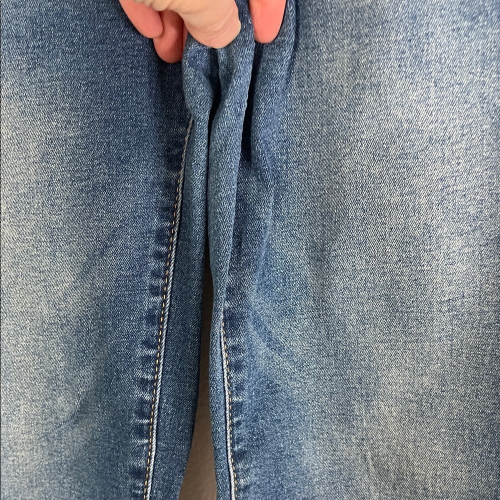 NWOT Sidefeel Women's High Waisted Stretch Jeans Raw Hem Ankle Denim Pants sz 10 - Picture 8 of 10